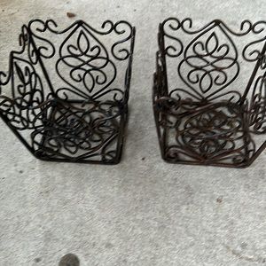Gorgeous!!!!!  For garden or indoors…Ballard Wrought iron ornate ‘flower pots’